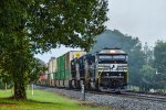 NS 7002 SD60E is leading an Intermodal